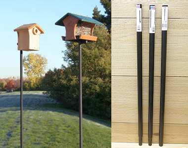 how to attach a bird house to a metal pole|heavy duty bird feeder poles and hooks.